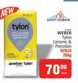 KitKat Cash and Carry WEBER Tylon Ceramic & Porcelain WB16 20kg offer