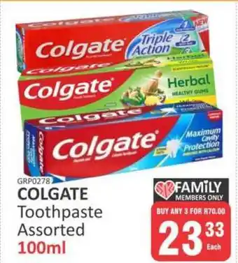 KitKat Cash and Carry COLGATE Toothpaste Assorted 100ml offer