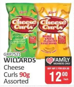 KitKat Cash and Carry WILLARDS Cheese Curls 90g Assorted offer