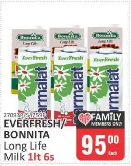 KitKat Cash and Carry EVERFRESH/BONNITA Long Life Milk 1lt 6s offer