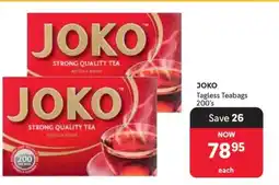 Makro JOKO Tagless Teabags 200's offer