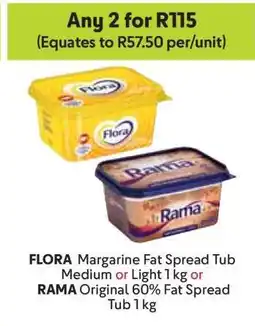 Makro FLORA or RAMA Margarine offer