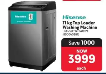 Makro Hisense 11 kg Top Loader Washing Machine offer