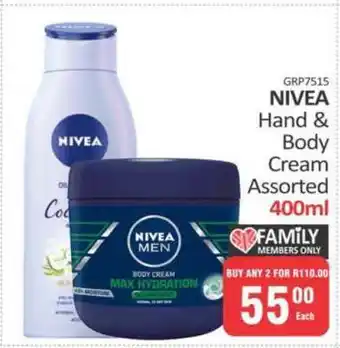 KitKat Cash and Carry NIVEA Hand & Body Cream Assorted 400ml offer