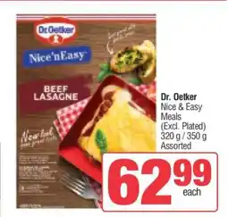 Spar Dr. Oetker Nice & Easy Meals offer