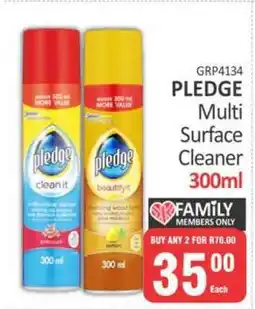 KitKat Cash and Carry PLEDGE Multi Surface Cleaner 300ml offer