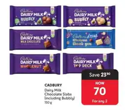 Makro CADBURY Dairy Milk Chocolate Slabs (including Bubbly) offer