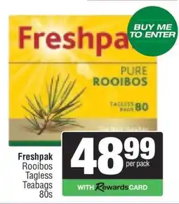 Spar Freshpak Rooibos Tagless Teabags 80s offer