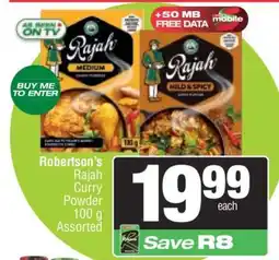 Spar Robertson’s Rajah Curry Powder offer