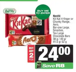 Spar NESTLE CHOCOLATE BARS offer
