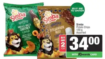 Spar SIMBA POTATO CHIPS offer