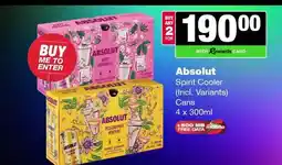 Spar Tops ABSOLUT Spirit Cooler offer