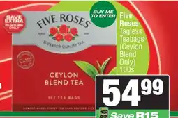 Spar Five Roses Tagless Teabags (Ceylon Blend Only) 100s offer