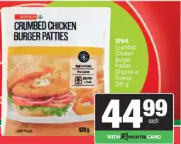 Spar SPAR Crumbed Chicken Burger Patties offer