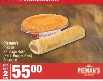 Spar Pieman's Pies or Sausage Rolls offer