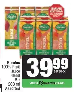 Spar RHODES 100% FRUIT JUICE BLEND offer