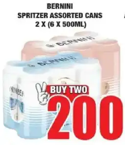 Boxer Liquors Bernini spritzer assorted cans offer