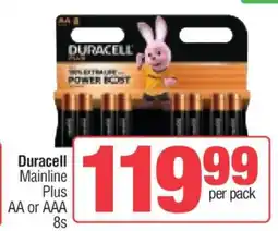 Spar Duracell Mainline Plus offer