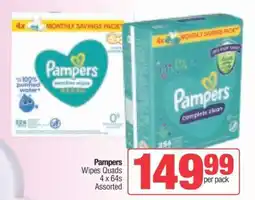 Spar Pampers Wipes Quads offer