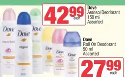 Spar Dove Aerosol Deodorant offer