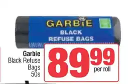 Spar Garbie Black Refuse Bags 50s offer
