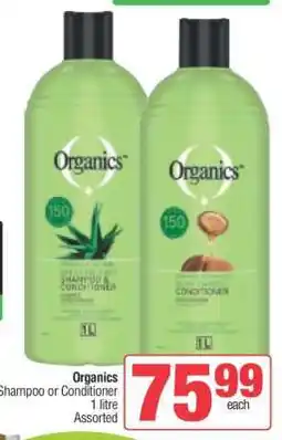 Spar Organics Shampoo or Conditioner offer