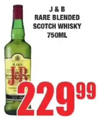 Boxer Liquors J&B rare blended scotch whisky offer