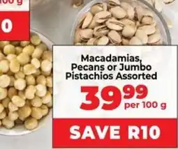 Food Lover's Market Macadamias, Pecans or Jumbo Pistachios Assorted offer