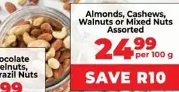 Food Lover's Market Almonds, Cashews, Walnuts or Mixed Nuts Assorted offer
