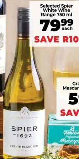 Food Lover's Market Selected Spier White Wine Range offer