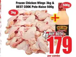 Boxer Frozen Chicken Wings 3kg & BEST COOK Pele-Naise 500g offer