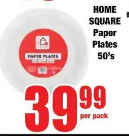 Boxer HOME SQUARE Paper Plates 50's offer