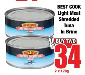 Boxer BEST COOK Light Meat Shredded Tuna In Brine offer