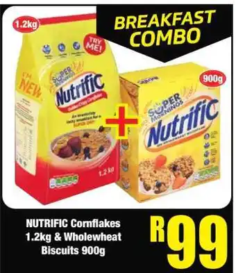 Boxer NUTRIFIC Cornflakes 1.2kg & Wholewheat Biscuits 900g offer