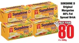 Boxer SUNSHINE D Original Margarine 80% Fat Spread Brick offer