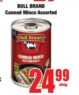 Boxer BULL BRAND Canned Mince Assorted offer