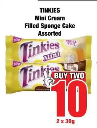 Boxer TINKIES Mini Cream Filled Sponge Cake Assorted offer