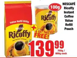 Boxer NESCAFÉ Ricoffy Instant Coffee Value Refill Pouch offer