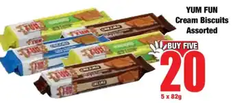 Boxer YUM FUN Cream Biscuits Assorted offer