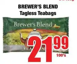 Boxer BREWER'S BLEND Tagless Teabags offer