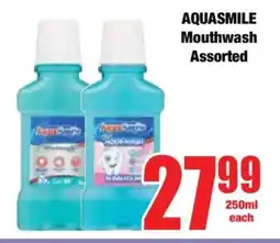 Boxer AQUASMILE Mouthwash Assorted offer
