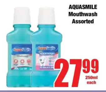 Boxer AQUASMILE Mouthwash Assorted offer