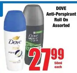 Boxer DOVE Anti-Perspirant Roll On Assorted offer