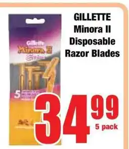 Boxer GILLETTE Minora II Disposable Razor Blades offer