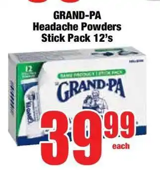 Boxer GRAND-PA Headache Powders Stick Pack 12's offer