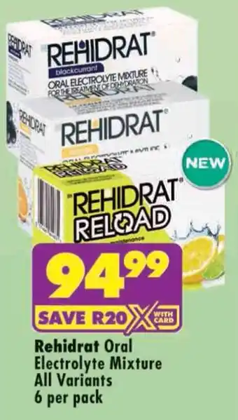 Shoprite Rehidrat Oral Electrolyte Mixture All Variants offer