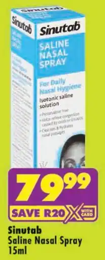 Shoprite Saline Nasal Spray offer