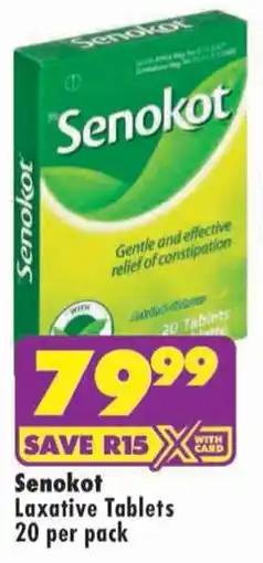 Shoprite Senokot Laxative Tablets offer