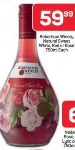 Pick n Pay Hypermarket Robertson Winery Natural Sweet White, Red or Rosé offer