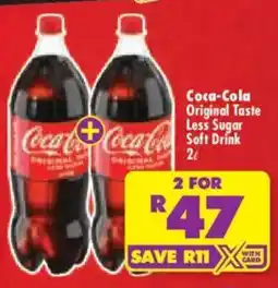 Shoprite Coca-Cola Original Taste Less Sugar Soft Drink offer